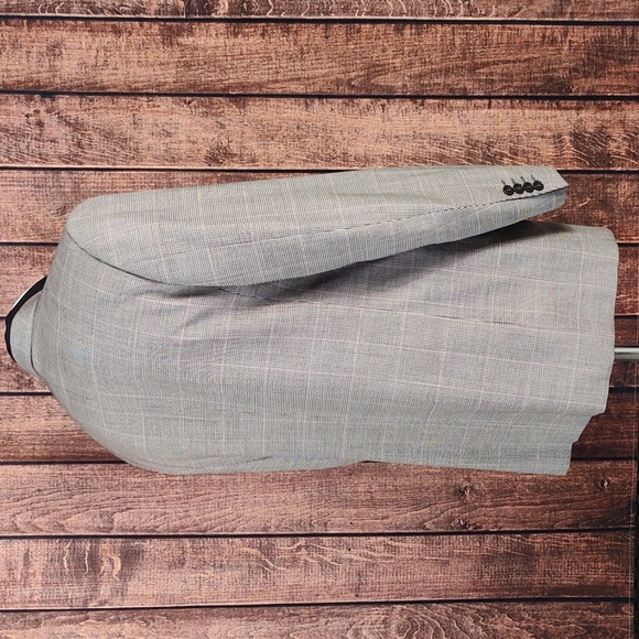 Wool Houndstooth Black and White Mens Two Button Sport Coat Excellent Condition - Picture 5 of 16